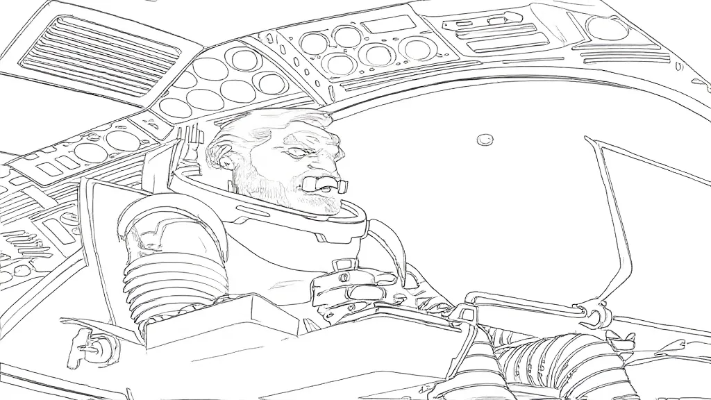 Free Coloring Pages-Space Angel