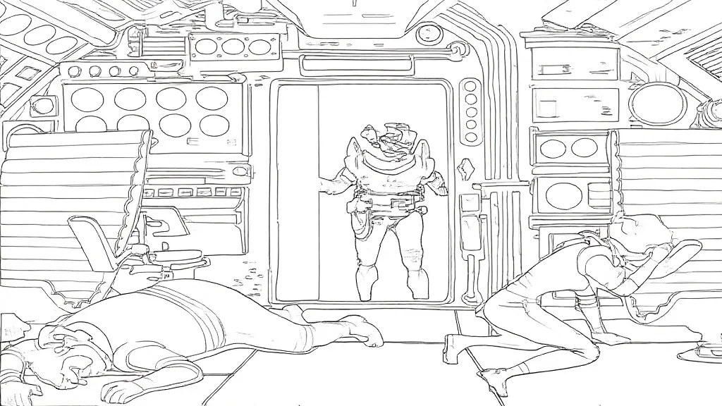 Free Coloring Pages-Space Angel