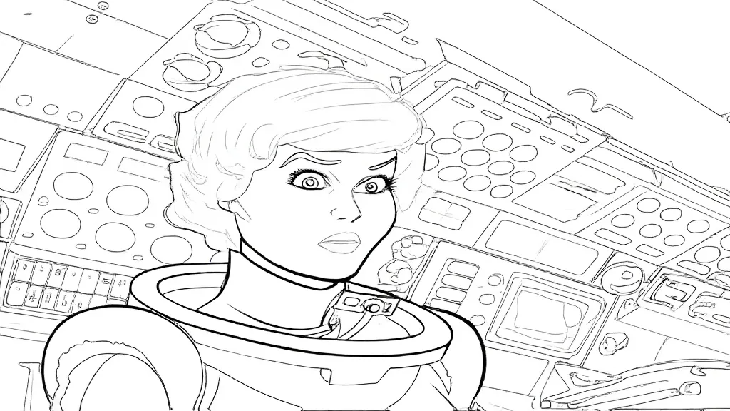 Free Coloring Pages-Space Angel