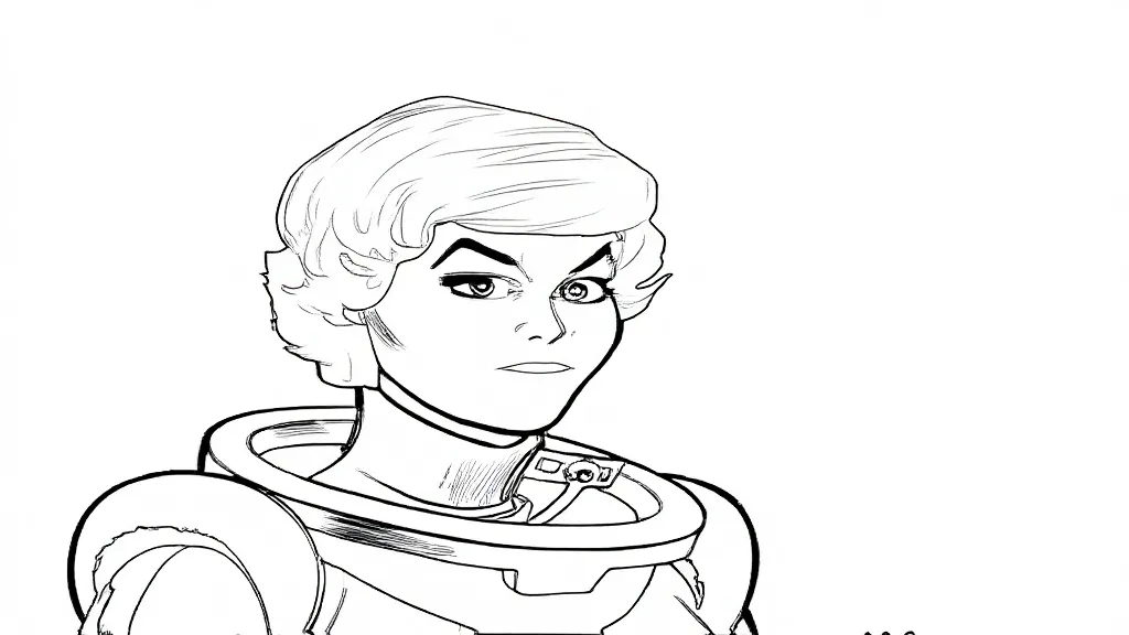 Free Coloring Pages-Space Angel