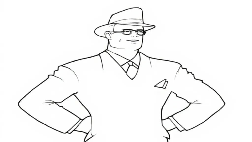Free Coloring Pages-Super Man