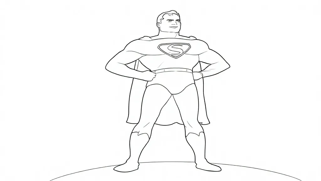 Free Coloring Pages-Super Man