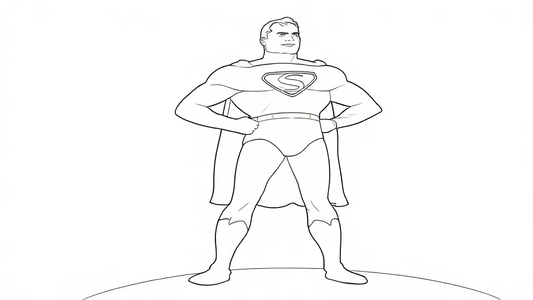 Free Coloring Pages-Super Man