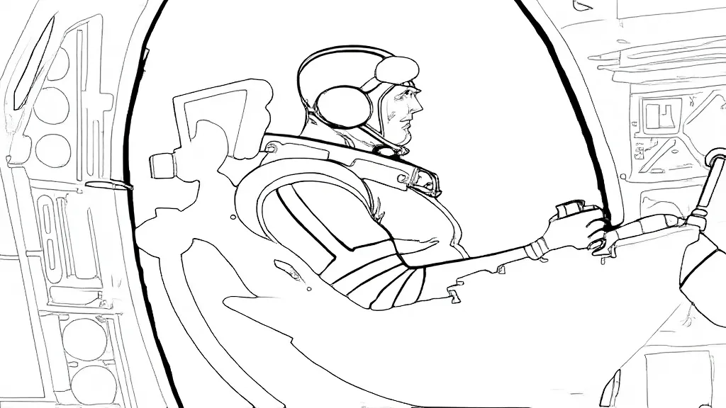 Free Coloring Pages-Space Angel