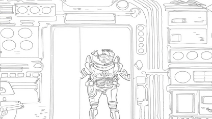 Free Coloring Pages-Space Angel