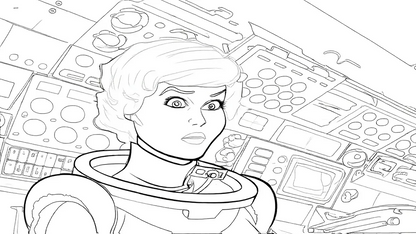 Free Coloring Pages-Space Angel