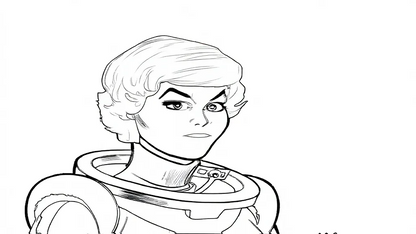 Free Coloring Pages-Space Angel
