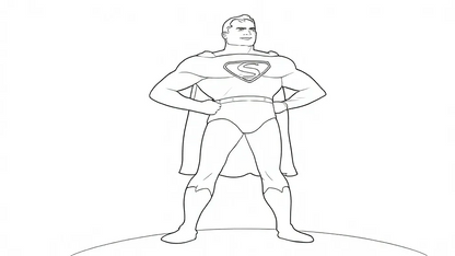 Free Coloring Pages-Super Man